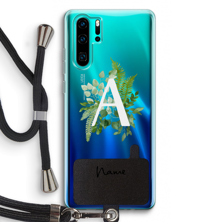 Green Brush: Huawei P30 Pro Transparant Hoesje met koord