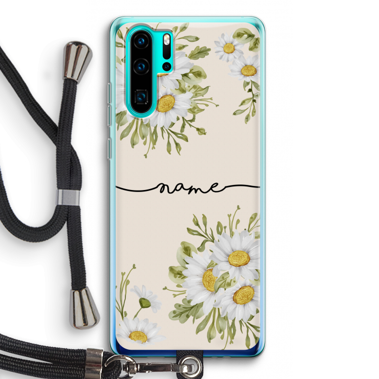 Daisies: Huawei P30 Pro Transparant Hoesje met koord