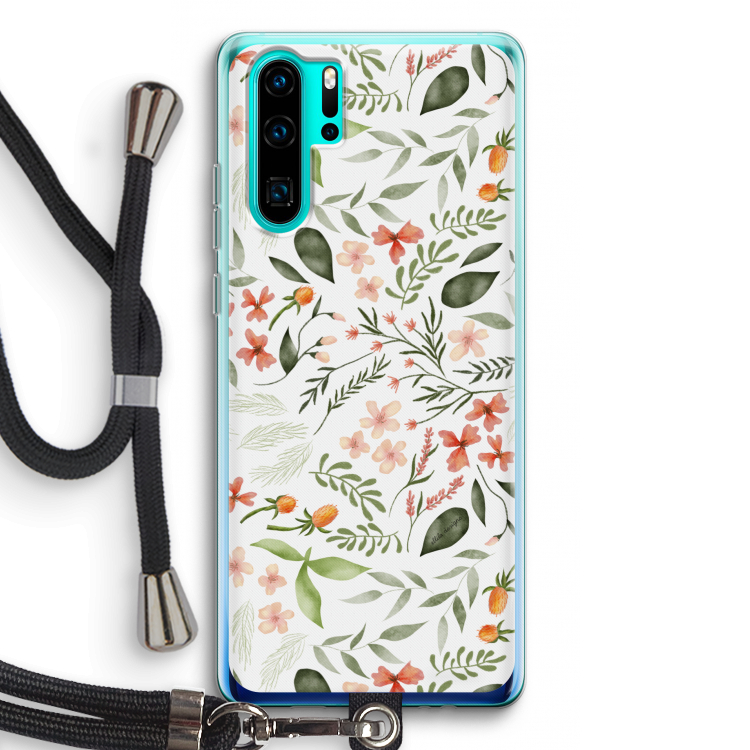 Sweet little flowers: Huawei P30 Pro Transparant Hoesje met koord