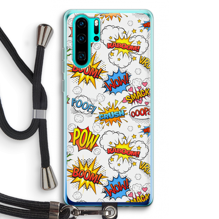 Pow Smack: Huawei P30 Pro Transparant Hoesje met koord