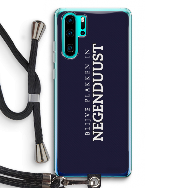 Blijve plakken in Negenduust: Huawei P30 Pro Transparant Hoesje met koord