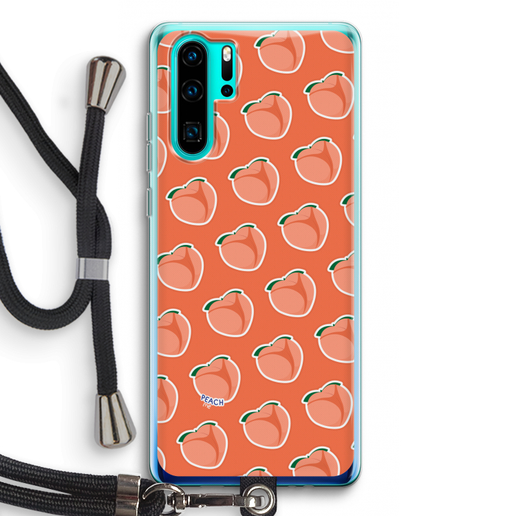 Just peachy: Huawei P30 Pro Transparant Hoesje met koord