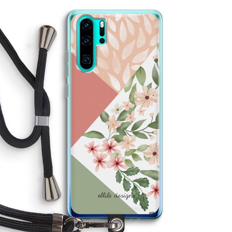 Sweet heaven geometrics: Huawei P30 Pro Transparant Hoesje met koord