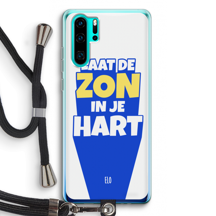 Laat de zon in je hart: Huawei P30 Pro Transparant Hoesje met koord