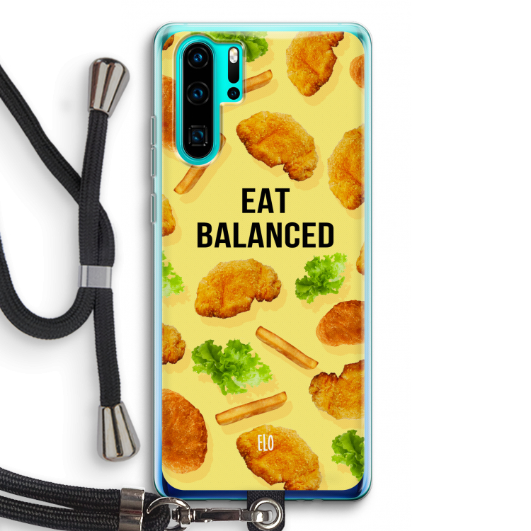 Eat Balanced: Huawei P30 Pro Transparant Hoesje met koord