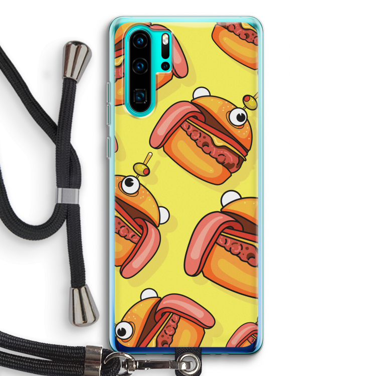 Hamburger: Huawei P30 Pro Transparant Hoesje met koord