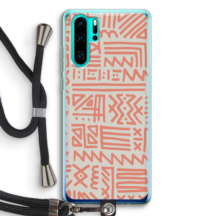 Marrakech Pink: Huawei P30 Pro Transparant Hoesje met koord