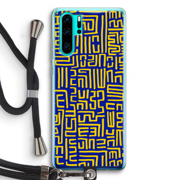 Majorelle Blue Print: Huawei P30 Pro Transparant Hoesje met koord
