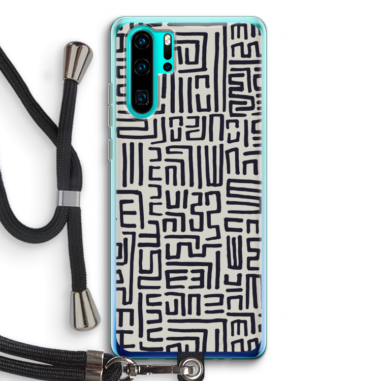 Moroccan Print: Huawei P30 Pro Transparant Hoesje met koord