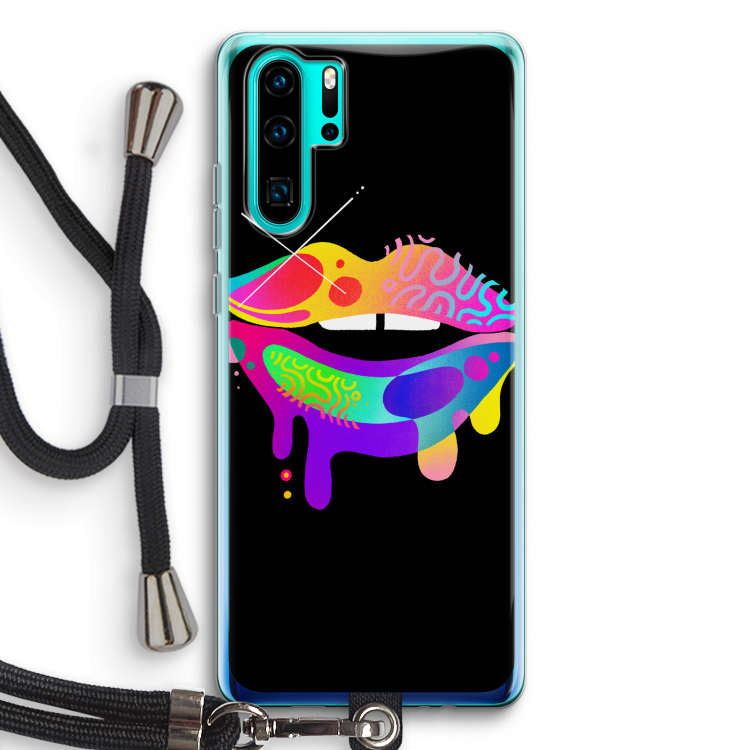 Lip Palette: Huawei P30 Pro Transparant Hoesje met koord