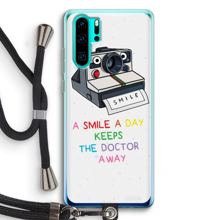 Smile: Huawei P30 Pro Transparant Hoesje met koord
