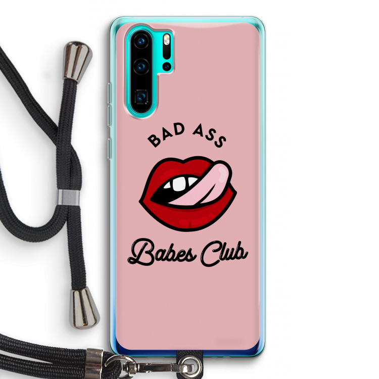 Badass Babes Club: Huawei P30 Pro Transparant Hoesje met koord