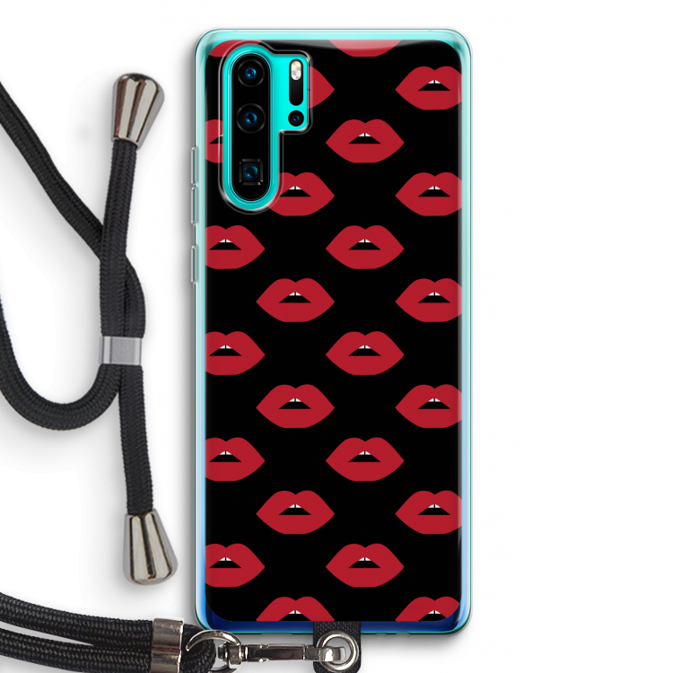 Lips: Huawei P30 Pro Transparant Hoesje met koord