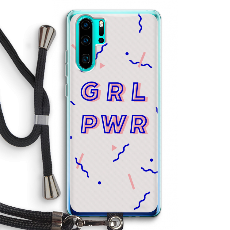 GRL PWR: Huawei P30 Pro Transparant Hoesje met koord