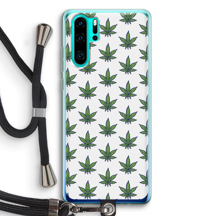 Weed: Huawei P30 Pro Transparant Hoesje met koord