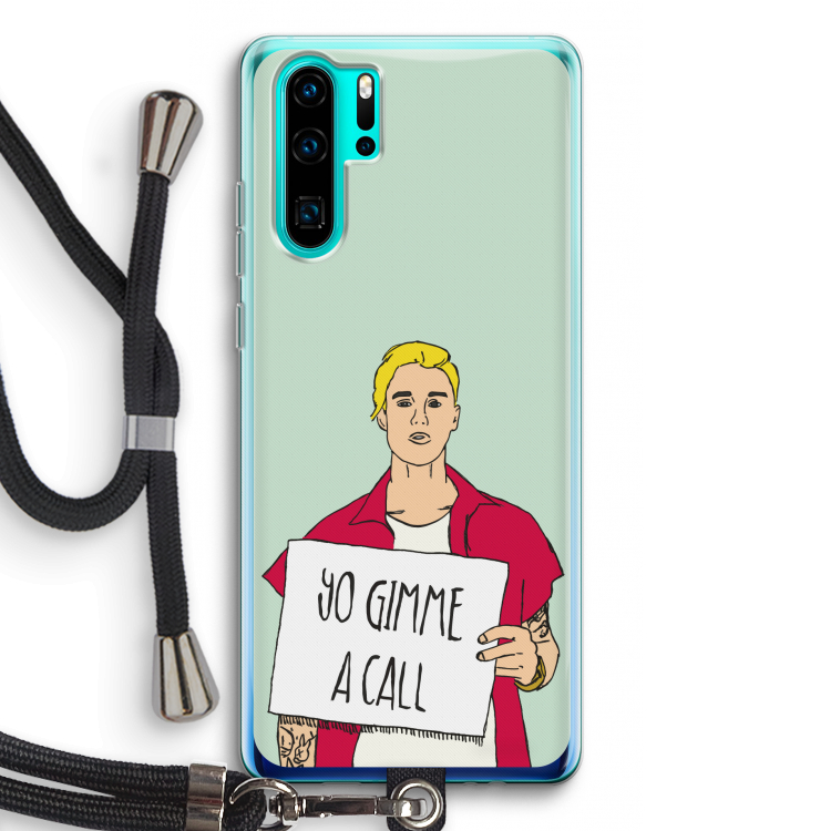Gimme a call: Huawei P30 Pro Transparant Hoesje met koord