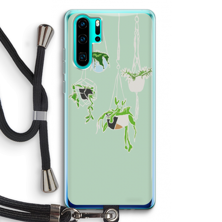 Hang In There: Huawei P30 Pro Transparant Hoesje met koord