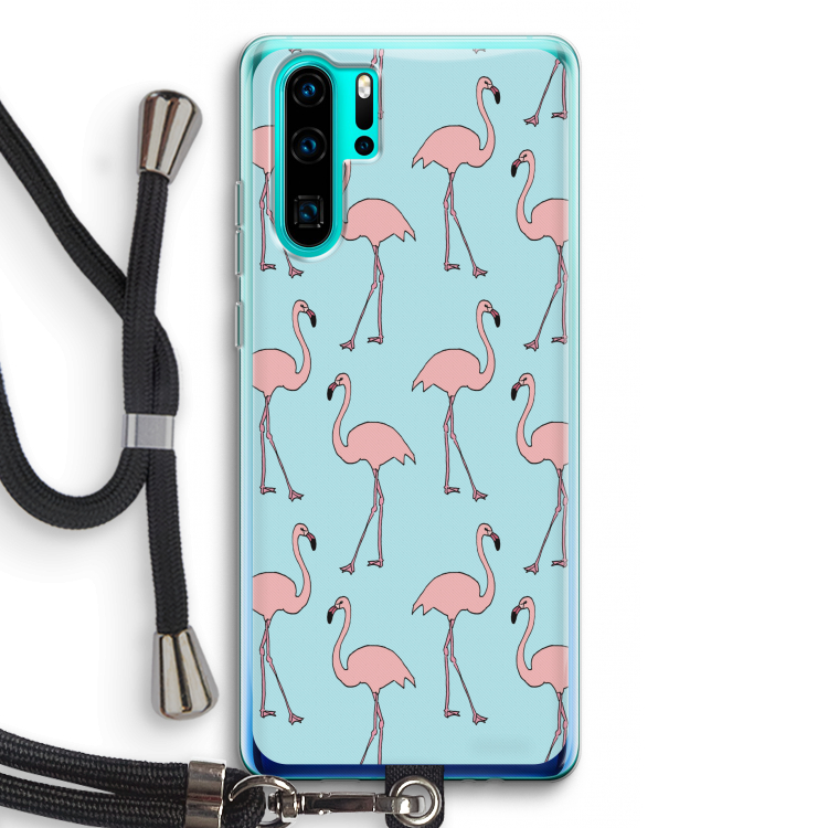 Anything Flamingoes: Huawei P30 Pro Transparant Hoesje met koord