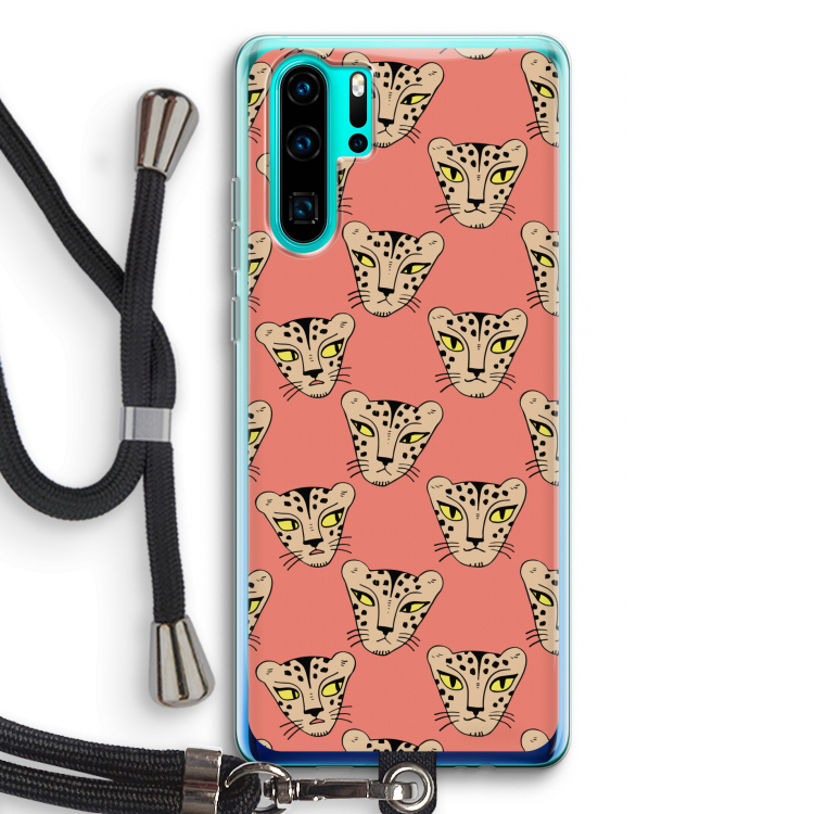 Tijger: Huawei P30 Pro Transparant Hoesje met koord