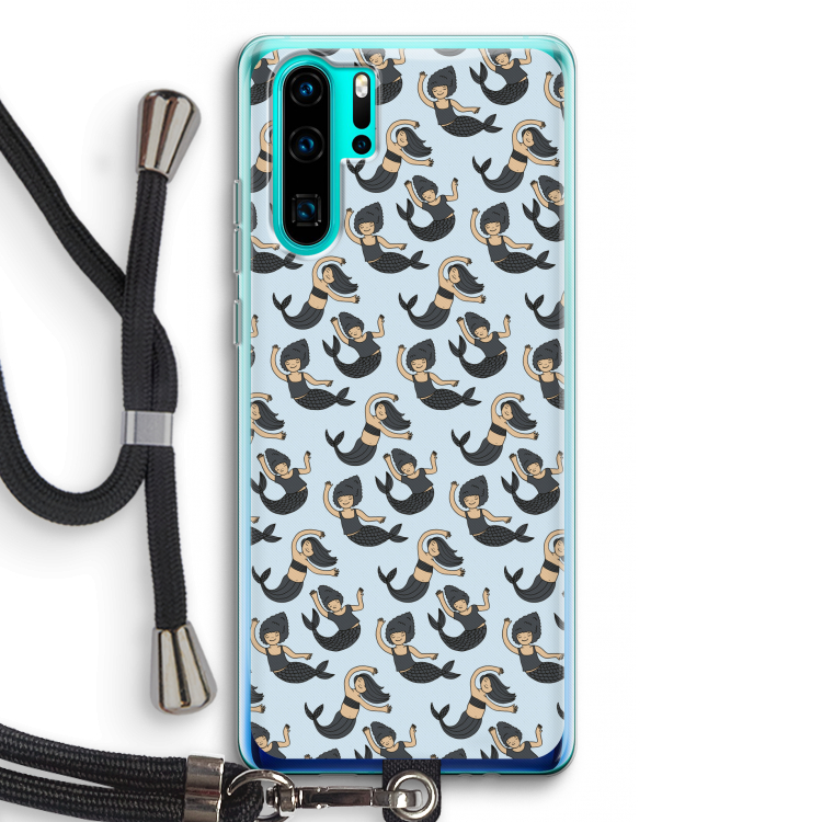 Zeemeermin: Huawei P30 Pro Transparant Hoesje met koord
