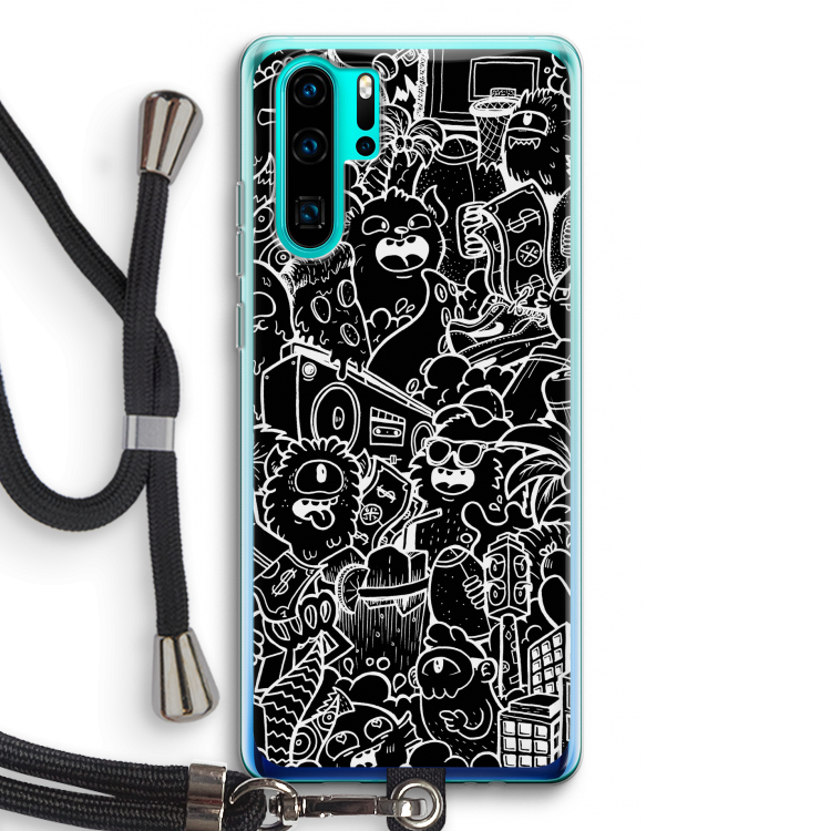 Vexx Black City : Huawei P30 Pro Transparant Hoesje met koord