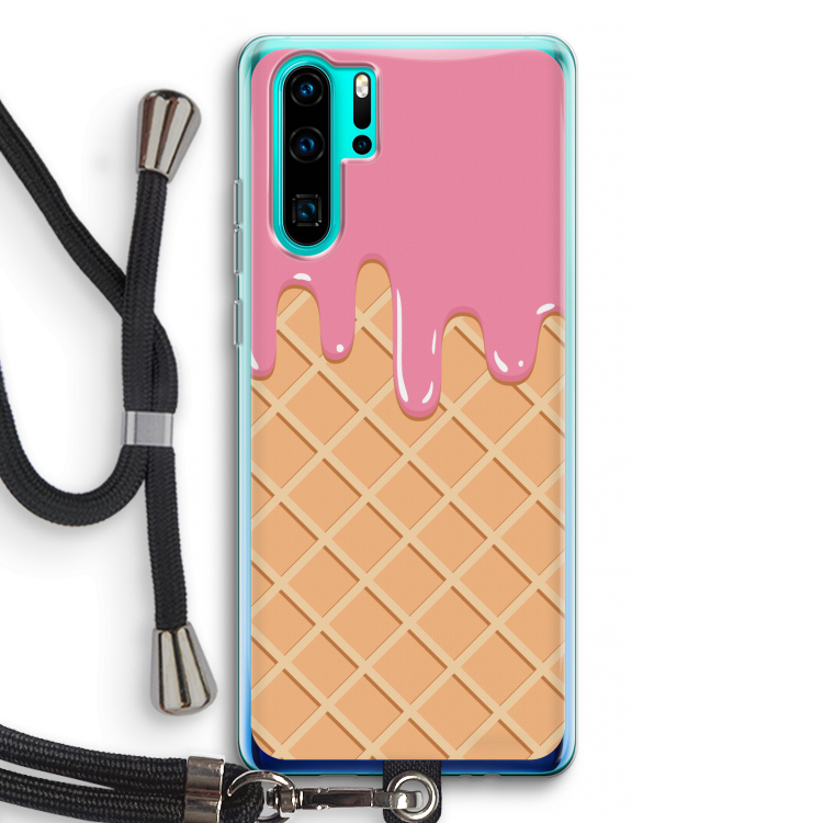 Ice cream: Huawei P30 Pro Transparant Hoesje met koord
