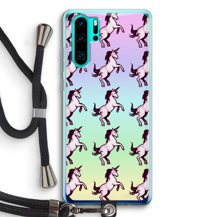 Musketon Unicorn: Huawei P30 Pro Transparant Hoesje met koord