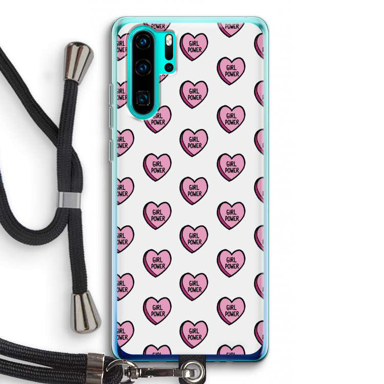 GIRL POWER: Huawei P30 Pro Transparant Hoesje met koord