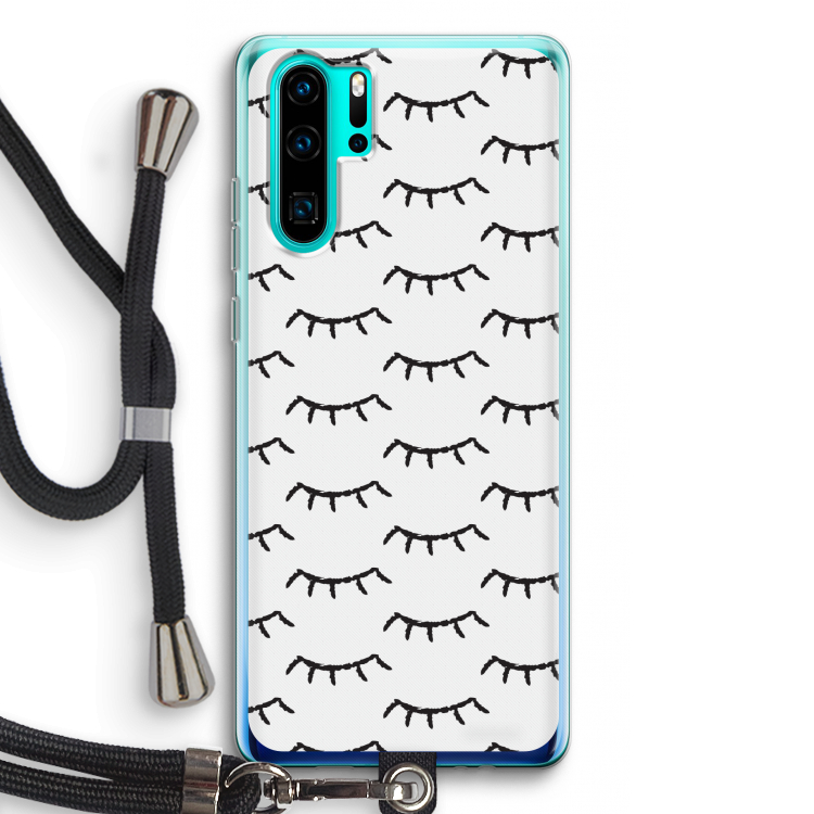 Wimpers: Huawei P30 Pro Transparant Hoesje met koord