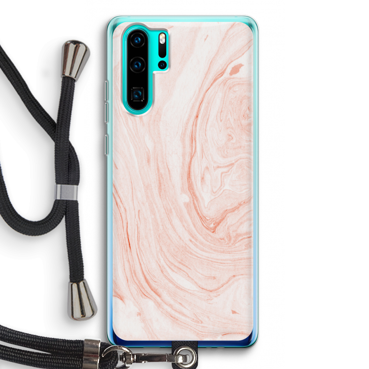 Peach bath: Huawei P30 Pro Transparant Hoesje met koord