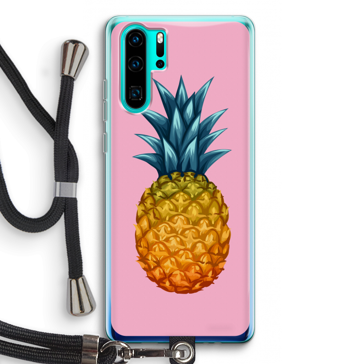 Grote ananas: Huawei P30 Pro Transparant Hoesje met koord