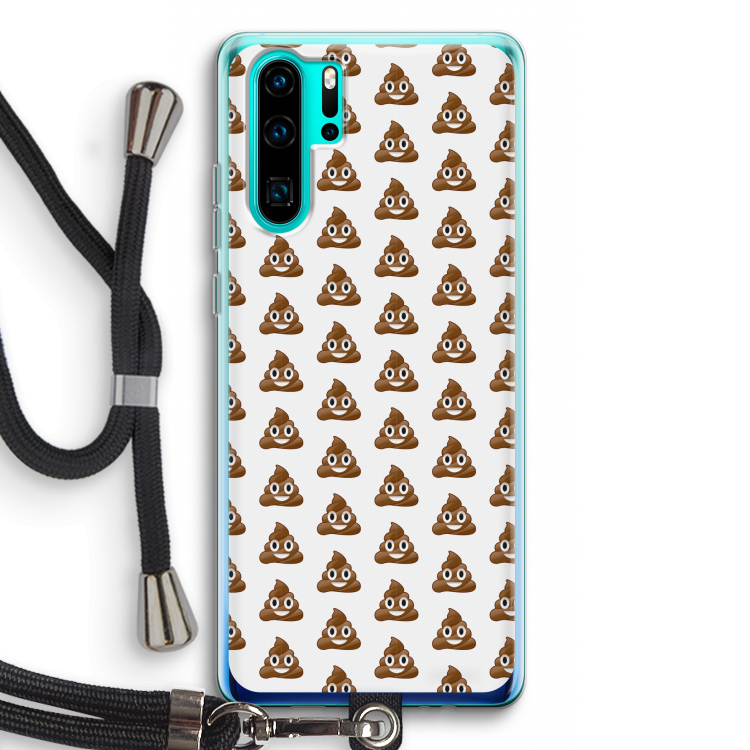 Poop emoji: Huawei P30 Pro Transparant Hoesje met koord