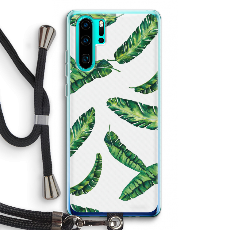 Lange bladeren: Huawei P30 Pro Transparant Hoesje met koord