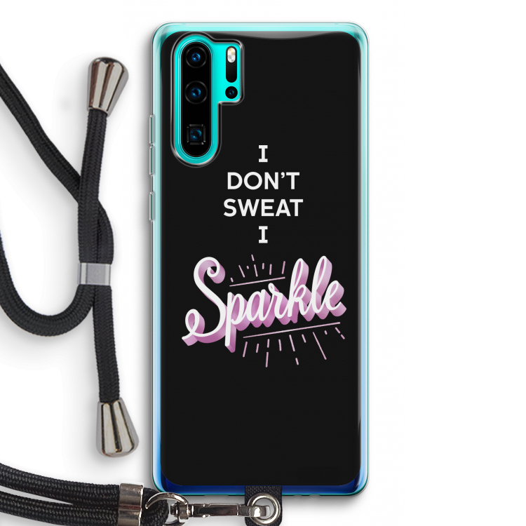 Sparkle quote: Huawei P30 Pro Transparant Hoesje met koord