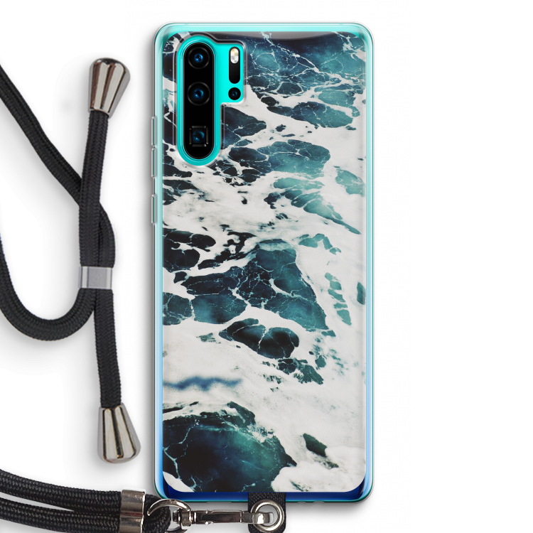 Golven: Huawei P30 Pro Transparant Hoesje met koord