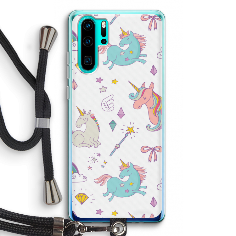 Fantasiewereld: Huawei P30 Pro Transparant Hoesje met koord
