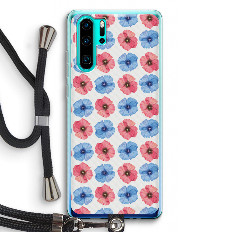 Klaproosjes: Huawei P30 Pro Transparant Hoesje met koord