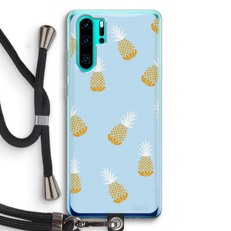 Ananasjes: Huawei P30 Pro Transparant Hoesje met koord