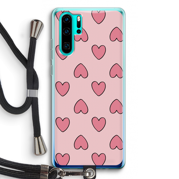 Ondersteboven verliefd: Huawei P30 Pro Transparant Hoesje met koord