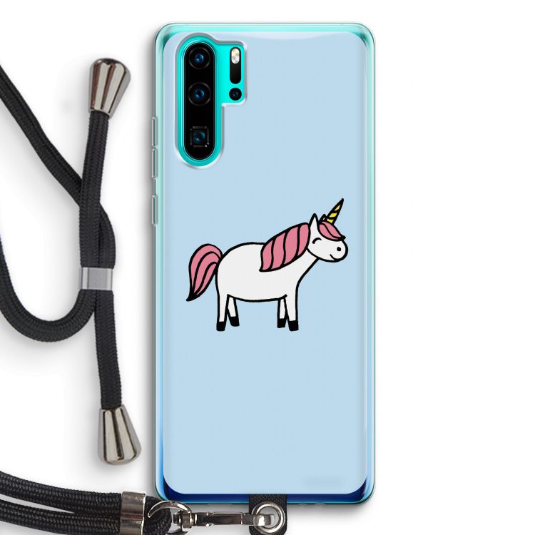 Eenhoorn: Huawei P30 Pro Transparant Hoesje met koord
