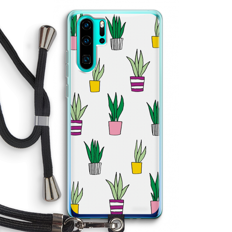 Sanseveria: Huawei P30 Pro Transparant Hoesje met koord