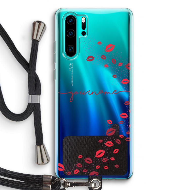 Kusjes: Huawei P30 Pro Transparant Hoesje met koord