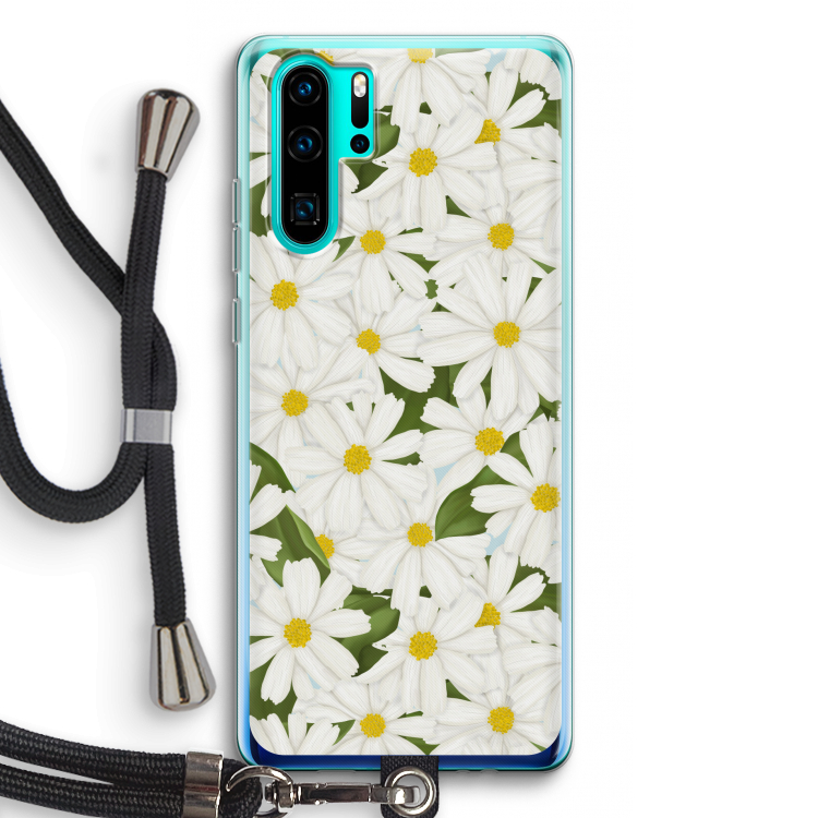 Summer Daisies: Huawei P30 Pro Transparant Hoesje met koord