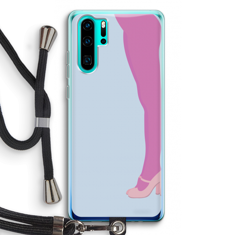 Pink panty: Huawei P30 Pro Transparant Hoesje met koord