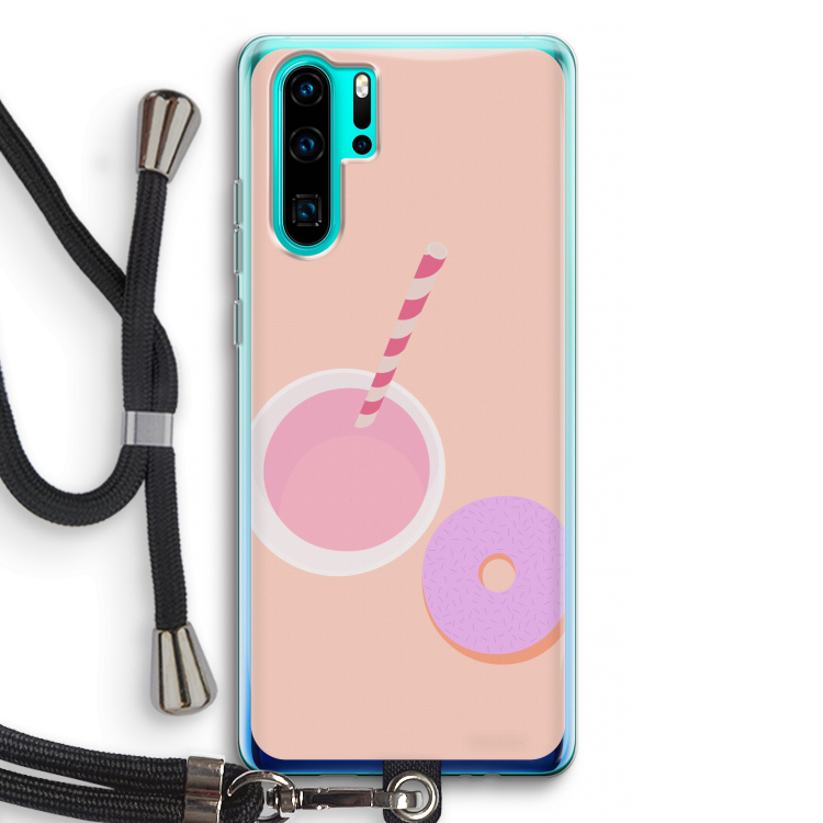 Donut: Huawei P30 Pro Transparant Hoesje met koord
