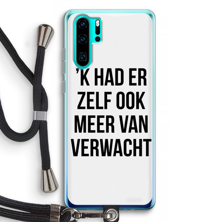 Meer verwacht: Huawei P30 Pro Transparant Hoesje met koord
