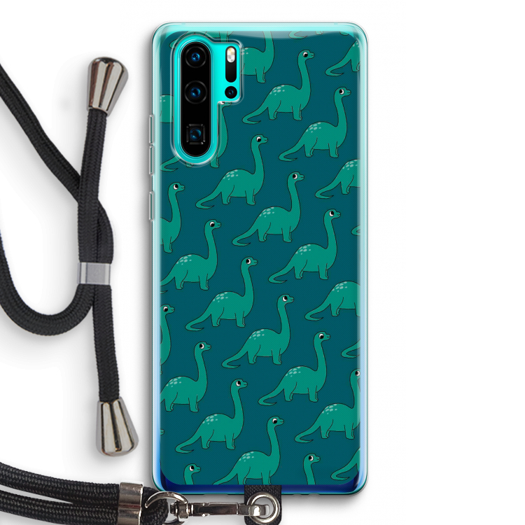 Diplodocus: Huawei P30 Pro Transparant Hoesje met koord