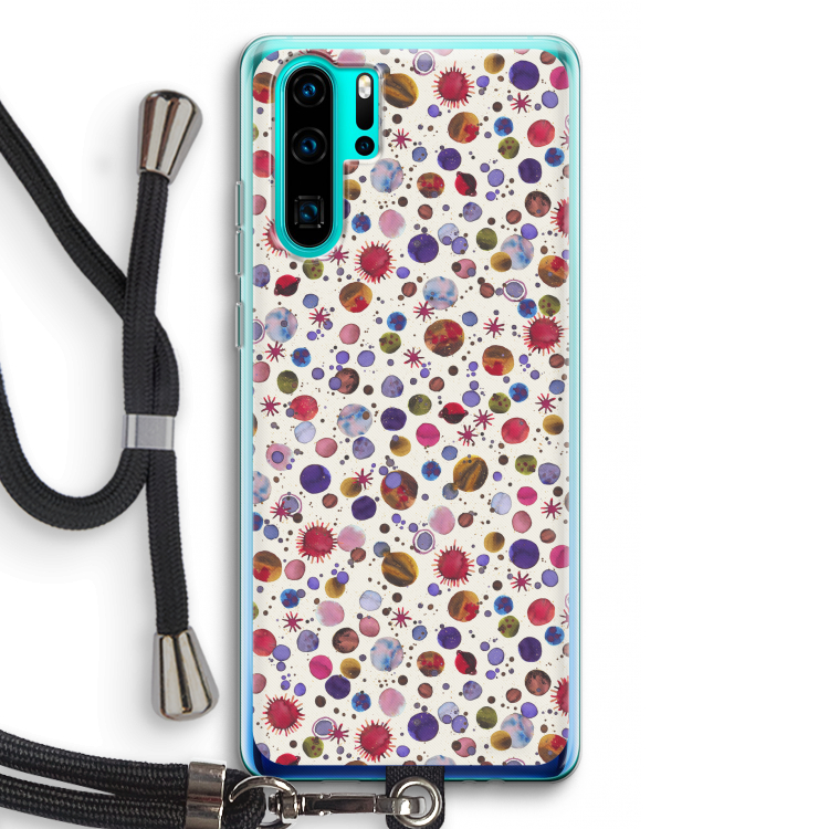 Planets Space: Huawei P30 Pro Transparant Hoesje met koord