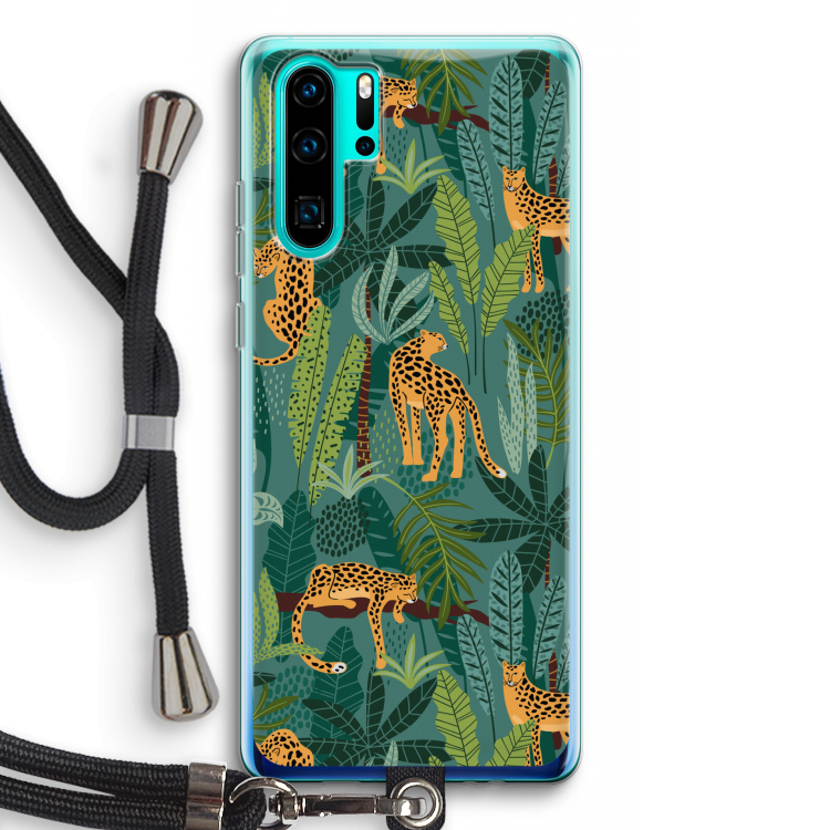 Luipaard 2: Huawei P30 Pro Transparant Hoesje met koord
