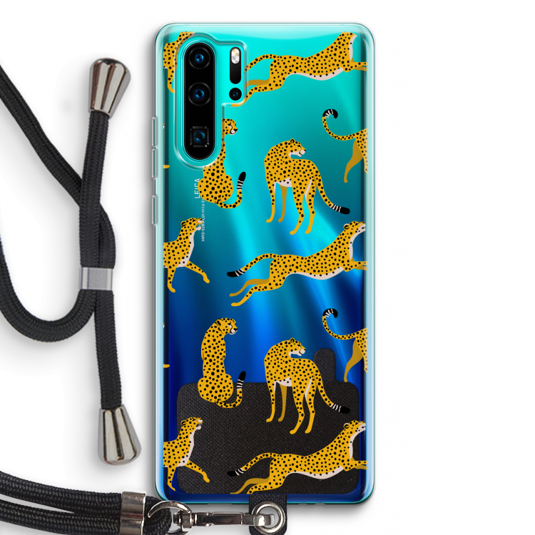 Luipaard: Huawei P30 Pro Transparant Hoesje met koord